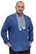 Вишита сорочка чоловіча з льону Модерн (блакитна с білою вишивкою) 020067_58 фото 2