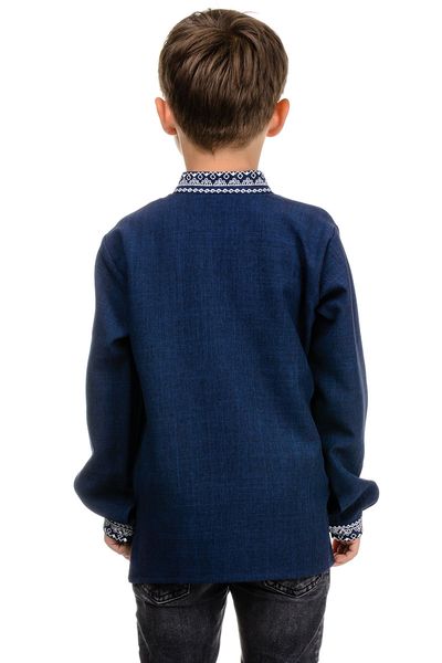 Современная вышиванка для мальчика Орнамент (темно-синий) 032060_36 фото