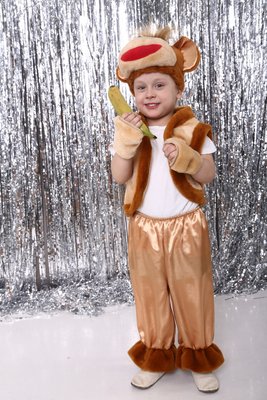 Детский новогодний костюм обезьянки на мальчика monkey фото