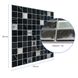 Самоклеющаяся полиуретановая плитка черно-белая мозаика 305х305х1мм (D) SW-00001149 991943508 фото 3