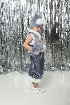 Детский новогодний костюм серого котика gray cat фото