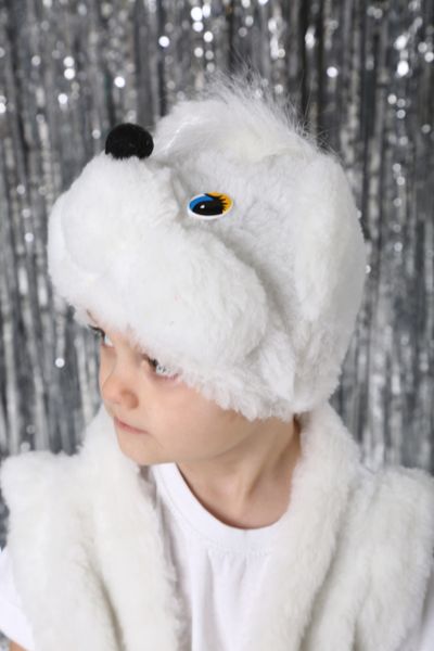 Детский новогодний костюм белого мишки white bear фото