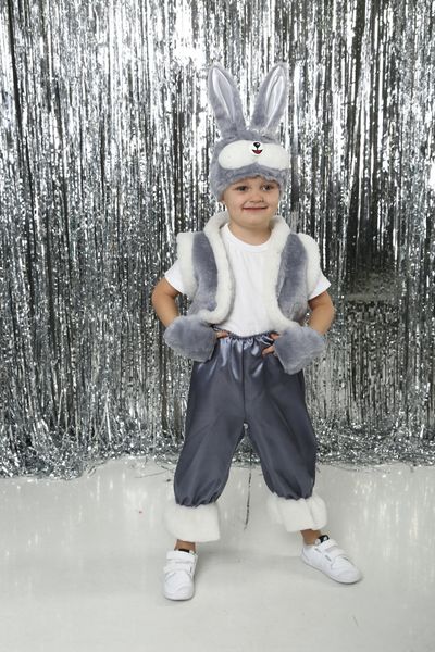 Детский новогодний костюм серого зайца gray rabbit фото