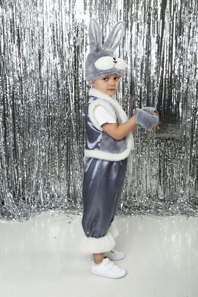 Дитячий новорічний костюм сірого зайчика gray rabbit фото
