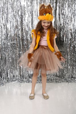 Детский новогодний костюм коричневой белочки b-k фото