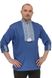 Вышитая сорочка из льна мужская Модерн (голубой с белой вышивкой) 020067_58 фото 1