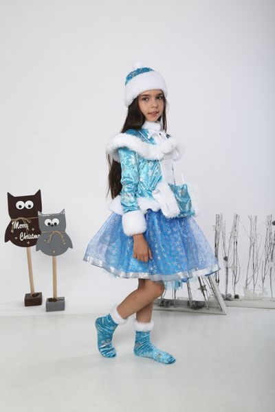 Детский карнавальный костюм снегурочки люкс Snow White Lux фото
