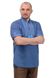 Сорочка вышиванка с коротким рукавом мужская (голубая) 020072_58 фото 4