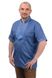 Сорочка вышиванка с коротким рукавом мужская (голубая) 020072_58 фото 3