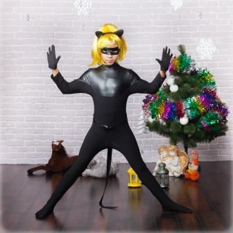 Дитячий карнавальний костюм "Супер кІт " чорний  Super Cat фото