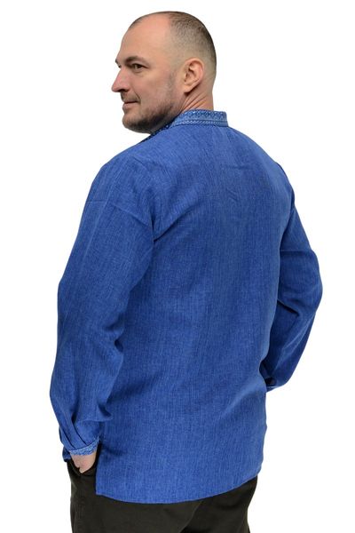 Чоловіча вишита сорочка Орнамент (блакитний) 020035_56 фото