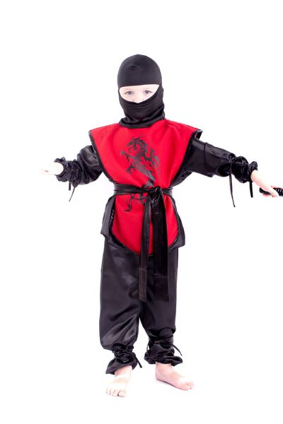 Детский карнавальный костюм нинзи красный ninja red фото