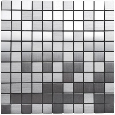 Самоклеюча алюмінієва плитка срібна мозаїка 300х300х3мм SW-00001167 (D) 991943499 фото
