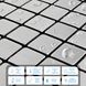 Самоклеющаяся алюминиевая плитка серебряная мозаика 300х300х3мм SW-00001167 (D) 991943499 фото 4