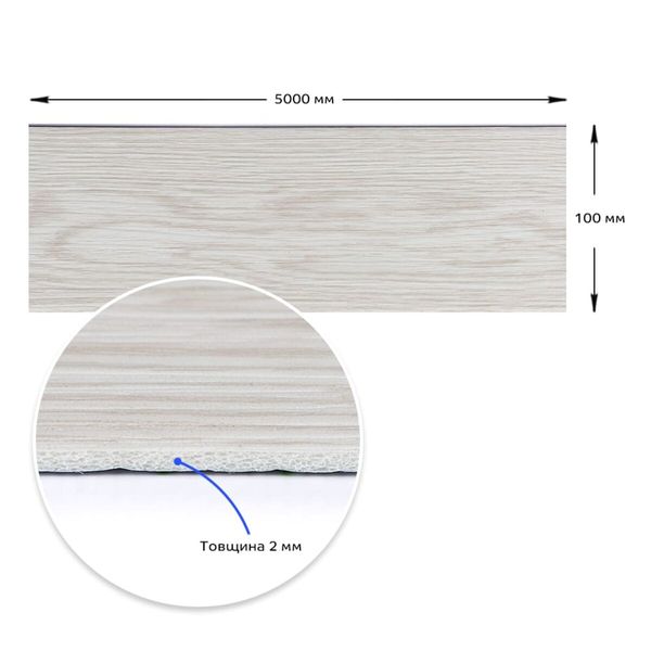 Молдинг виниловый самоклеющийся матовый 5000*100*2мм (D) SW-00001794 SW-00001794 фото